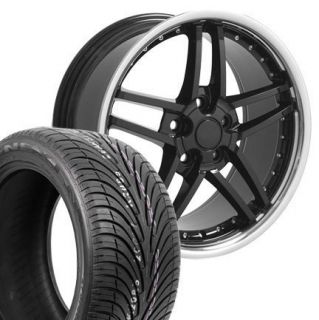 17x9 5 C6 Z06 Wheels Rims Tires Black Fits Camaro Vette