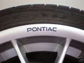 Pontiac Wheels Rims Sticker Decal Logo GTO GT G8 GM G6