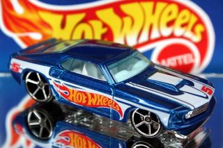 2011 Hot Wheels 155 HW Racing 69 Ford Mustang Blue