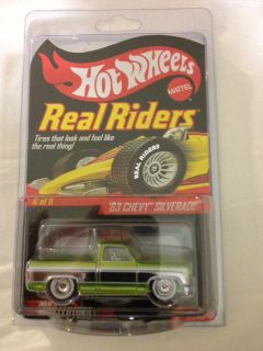 Hot Wheels RLC Le Real Riders 83 Chevy Silverado Truck Green 3 000
