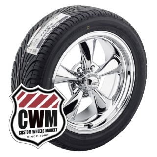 17x8 Chrome Wheels Rims Falken 912 Tires 235 55ZR17 for Chevy Corvette