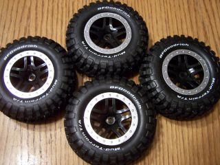 Raptor 2WD BF Goodrich Tires 12mm Black Spoke Wheels Slash 2WD