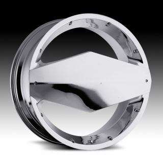 22 inch Vision Morgana Chrome Wheels Rims 5x115 18