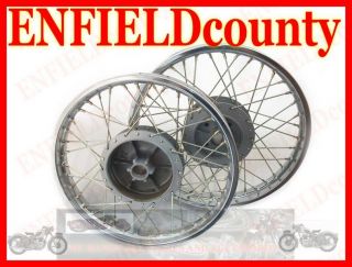 New Royal Enfield Complete Pair Steel Wheel Rim WM2 19