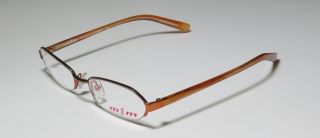 New Alain Mikli 848 52 17 134 Brown Orange Half Rim Eyeglasses Glasses