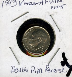 Very Nice Roosevelt Dime Double Rim Reverse Mint Error TL149