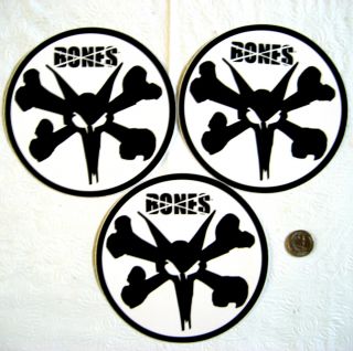 Bones Wheels Logo Skateboard Stickers 3 Large 6 Stickers Ships Free