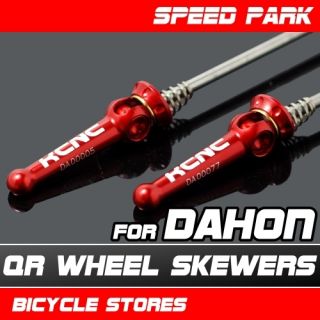 KCNC QR Wheel Skewers for Dahon 74 135mm 43g Red