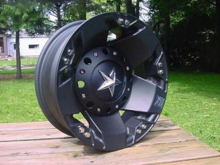 XD Rockstar Dually Wheels Ford Chevy Dodge Black 16x6 Back in Stock