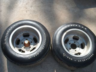 US Indy Slotted Mags 15” with Goodyear Ployglass Tires Mounted