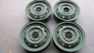 Set of 4 Wheels 700x16 M151 Jeep Army Military