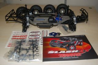 Slash 4wd 4x4 Roller chassis with Tires & Servo No body Black Rims