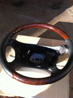 Mercedes Benz 2001 CLK Wood Leather steering wheel CHARCOAL WALNUT W