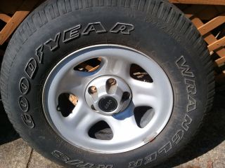 Jeep Wrangler Wheel and Good Year Tire 225 75R 15 Used