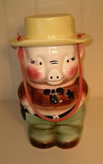 Vintage Sheriff Piggy Cookie Jar RRP Roseville Ohio