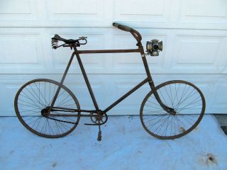 Vintage 1890s Mens Wood Steel Rim Bicycle Barn Find