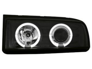 VW Corrado Design Headlights Halo Rims Angel Eyes Black