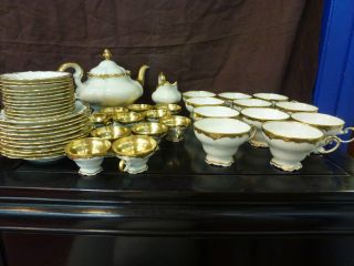 Tea Set by Rosenthal Selb Germany Pompadour 46pieces Gold Rim