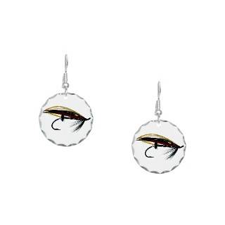 Fishing Gifts  Fishing Jewelry  Fly 1 Earring Circle Charm