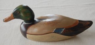 Brand New Ducks Unlimited Mallard Decoy Carved Wood Du