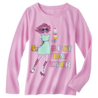 Cherokee Girls Long Sleeve Shirt   Day Glow Pink XL
