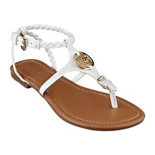 Liz Claiborne Sarah Sandals, White, Womens