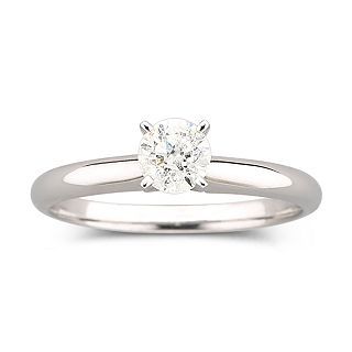 CT. Round Diamond Solitaire Ring, Wg (White Gold), Womens