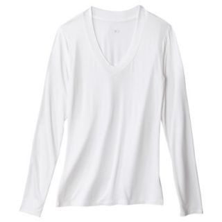 Mossimo Womens Long Sleeve Dressy Tee   Fresh White   XL