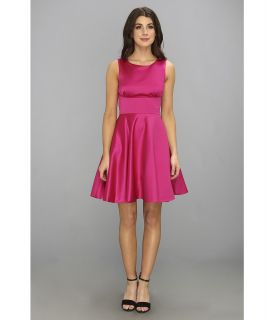 Badgley Mischka Stretch Matte Satin Womens Dress (Pink)