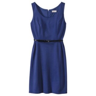 Merona Womens Ponte Sleeveless Fit and Flare Dress   Waterloo Blue   L