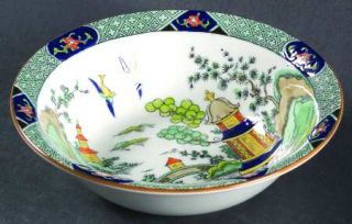 Crown Staffordshire Ye Olde Willow Coupe Cereal Bowl, Fine China Dinnerware   Mu