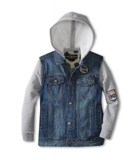 Lucky Brand Kids PCH Denim/Knit Hoodie Jacket Boys Jacket (Blue)
