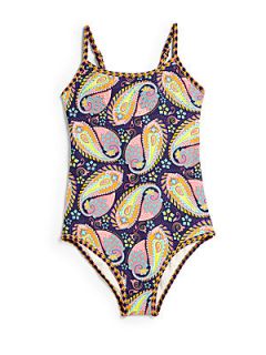 Onda De Mar Swim Girls Paisley Swimsuit   Color