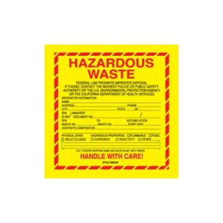 Shoplet select in Hazardous Waste   Californiain Labels
