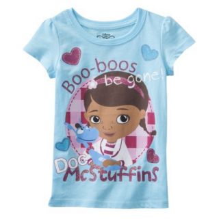 Disney Infant Toddler Girls Short sleeve Doc McStuffins Tee   Blue 12 M