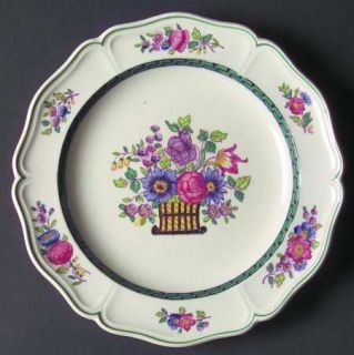 Wedgwood Floral (Scallop) Dessert/Pie Plate, Fine China Dinnerware   Multicolor