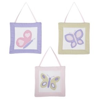 Sweet Jojo Designs Pink and Lavender Butterfly Wall Hangings