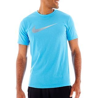 Nike Dri FIT Cotton Tee, Blue, Mens
