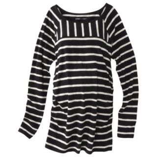 Liz Lange for Target Maternity Long Sleeve Striped Tee   Black/White M