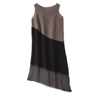 Mossimo Womens Asymmetrical Midi Dress   Timber/Black L