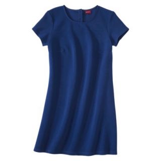 Merona Womens Textured Cap Sleeve Shift Dress   Waterloo Blue   M