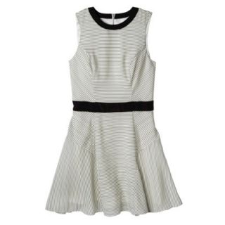 Mossimo Womens Banded Waist Dress   Ebony Stripe XL