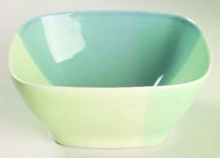 222 Fifth (PTS) Color Blocks (Blue/Green) Soup/Cereal Bowl, Fine China Dinnerwar