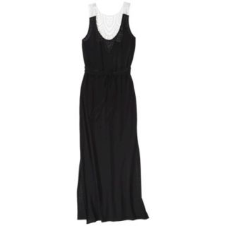 Merona Womens Maxi Swim Coverup Dress  Black S