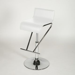 Chintaly Adjustable Swivel Stool 6122 AS WHT