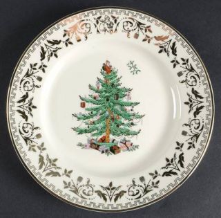 Spode Christmas Tree Gold Collection Salad Plate, Fine China Dinnerware   Christ
