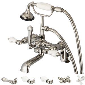 Water Creation F6 0009 05 PX Vintage Classic Adjustable Center Wall Mount Tub Fa
