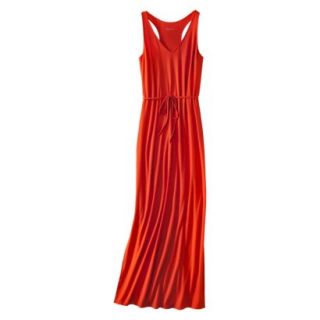 Merona Womens Woven Drapey Maxi Dress   Orange Zing   S
