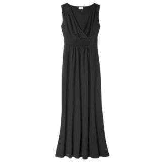 Merona Womens Woven Drapey Maxi Dress   Black   M
