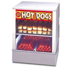 APW Wyott Hot Dog Steamer and Bun Warmer, 150 Franks, 60 Buns, Rear Door, 240 V
